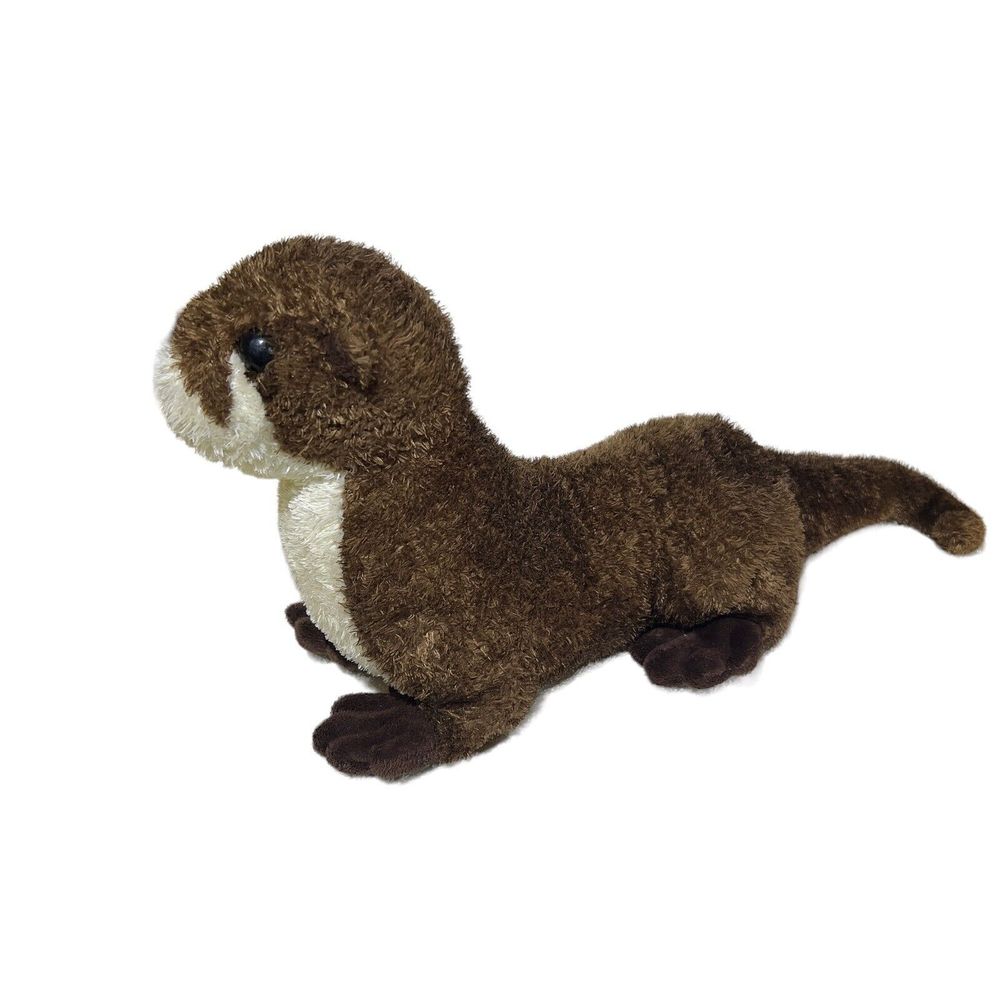 Aurora World 16” Brown River‎ Otter Beanie Plush Shaggy Stuffed 2017 Animal Toy
